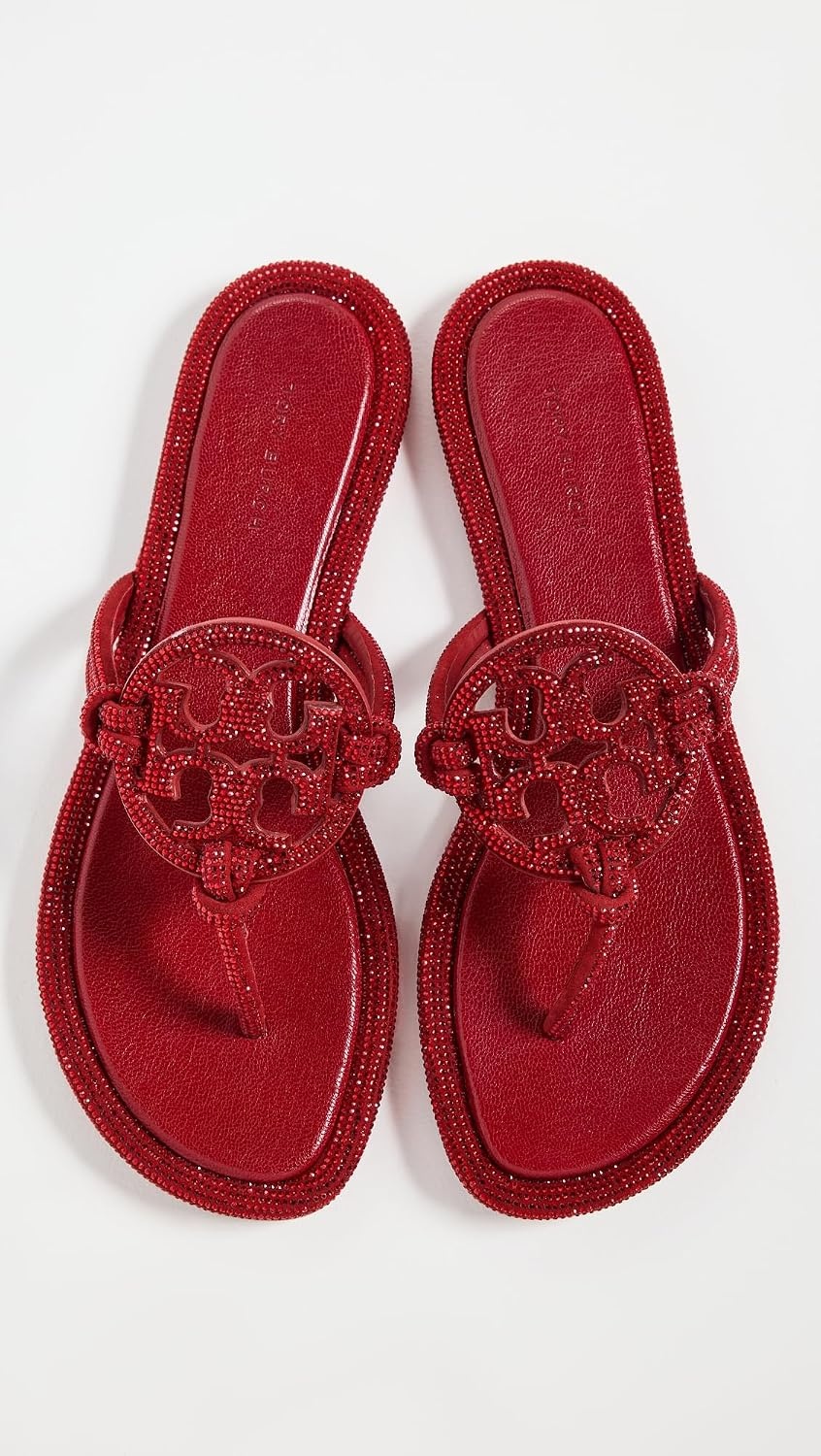 image:imageTory Burch Womens Miller Knotted Pave SandalsRuby