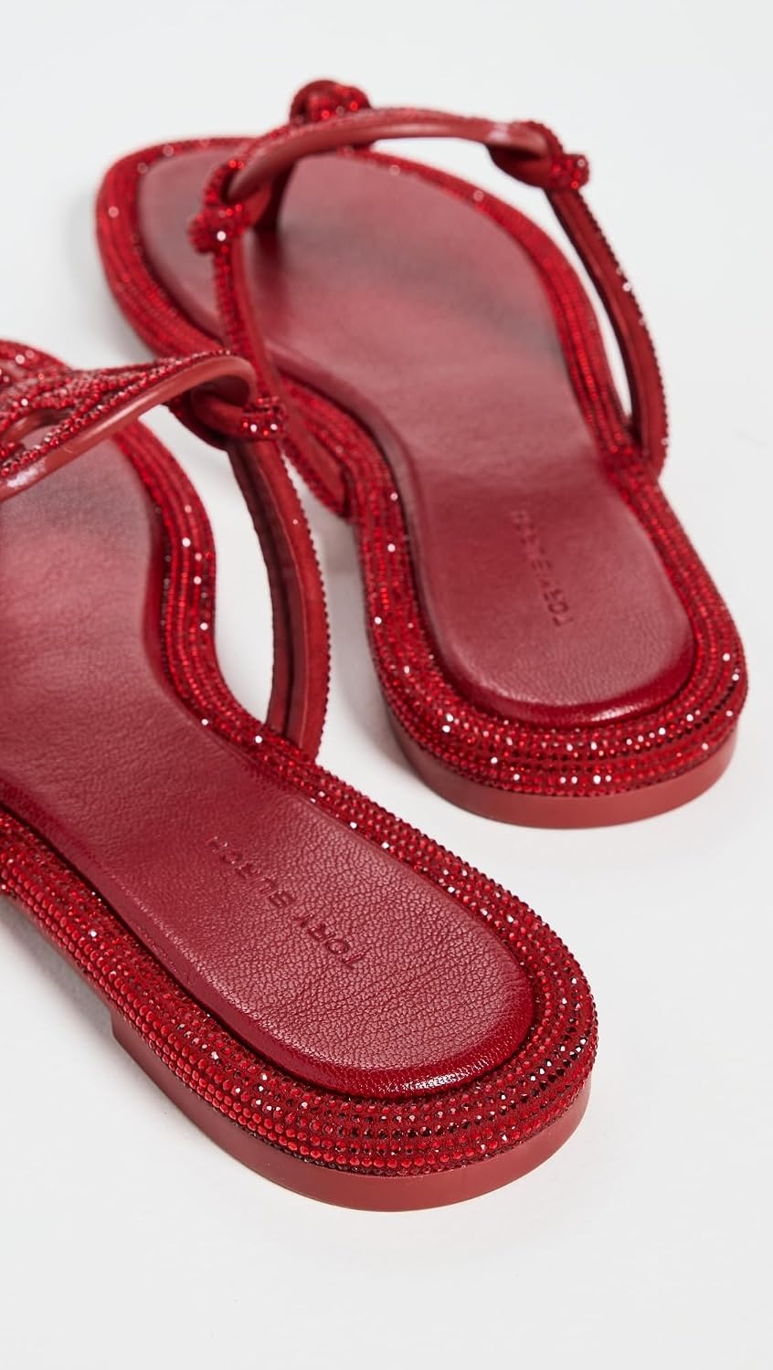 image:imageTory Burch Womens Miller Knotted Pave SandalsRuby