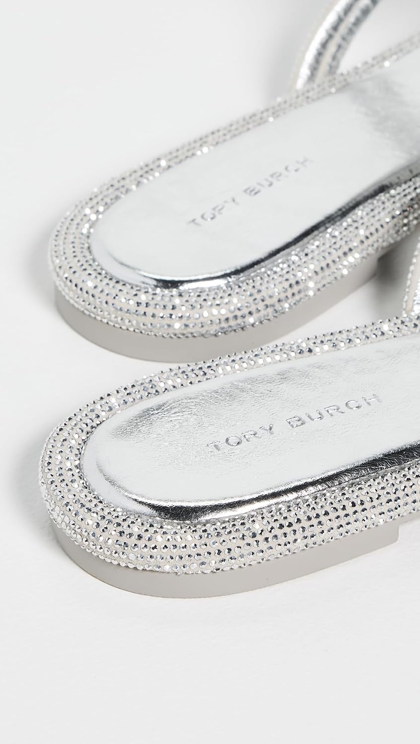 image:imageTory Burch Womens Miller Knotted Pave SandalsSilver