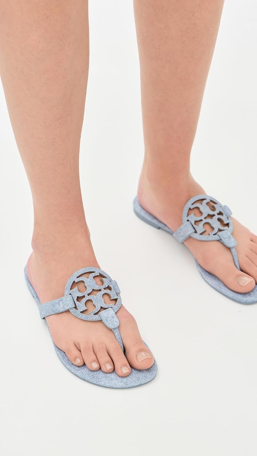 image:imageTory Burch Womens Miller Patent SandalsBlue Cloud