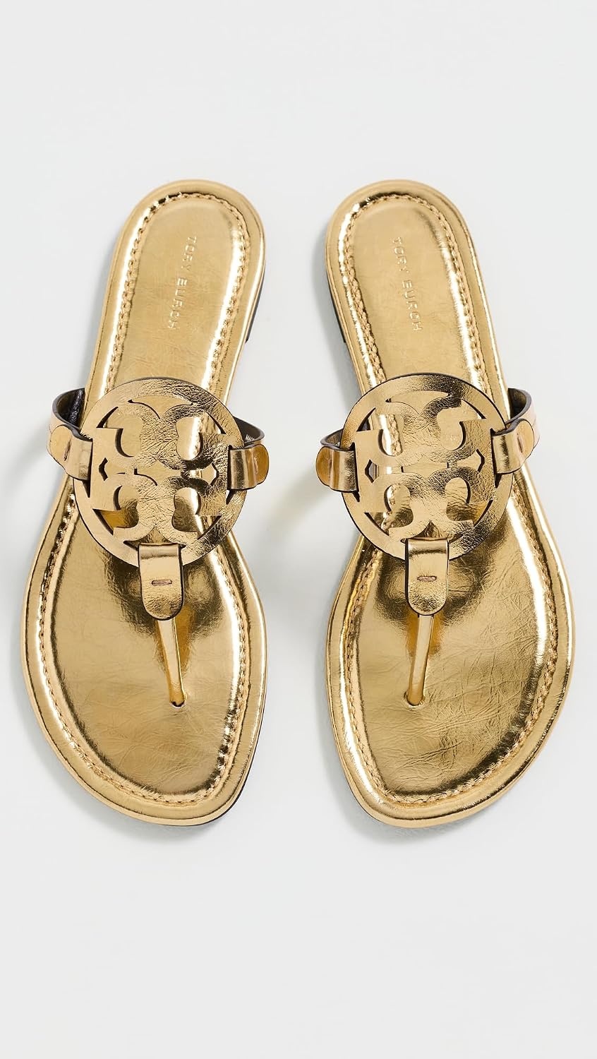 image:imageTory Burch Womens Miller SandalsGold Leaf