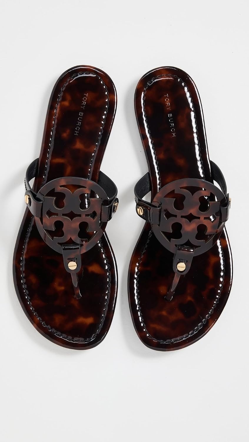 image:imageTory Burch Womens Miller SandalsTortoise Patent