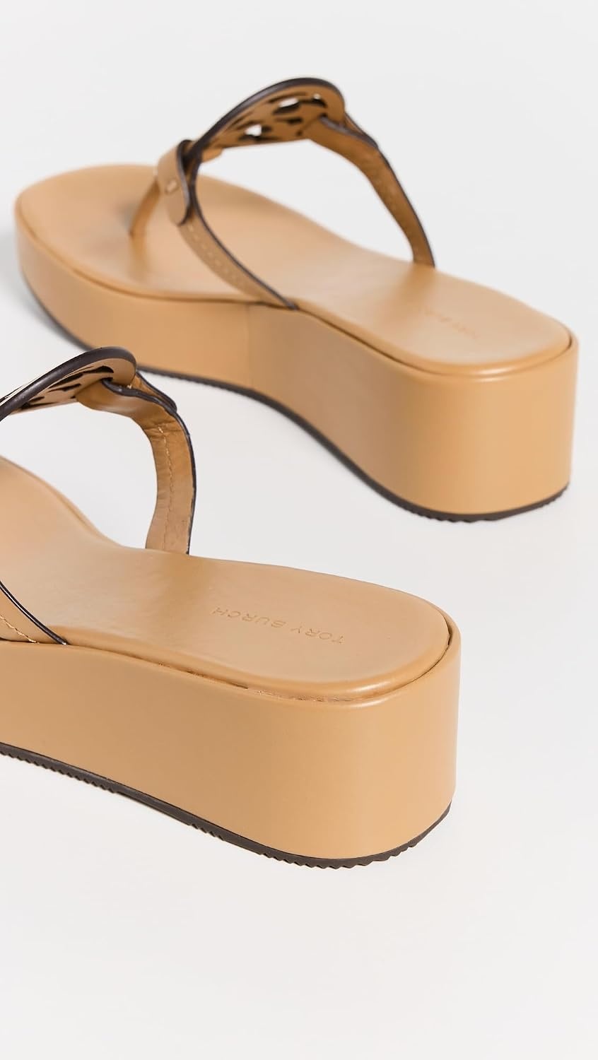 image:imageTory Burch Womens Miller Wedge SandalsGinger Shortbread