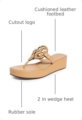 image:imageTory Burch Womens Miller Wedge SandalsGinger Shortbread