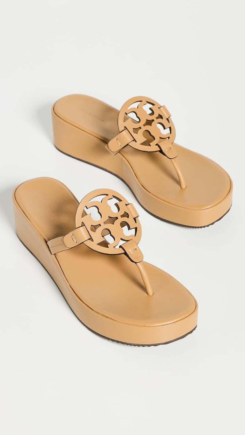 image:imageTory Burch Womens Miller Wedge SandalsGinger Shortbread