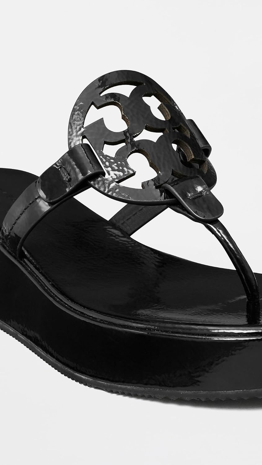 image:imageTory Burch Womens Miller Wedge SandalsPerfect Black Patent