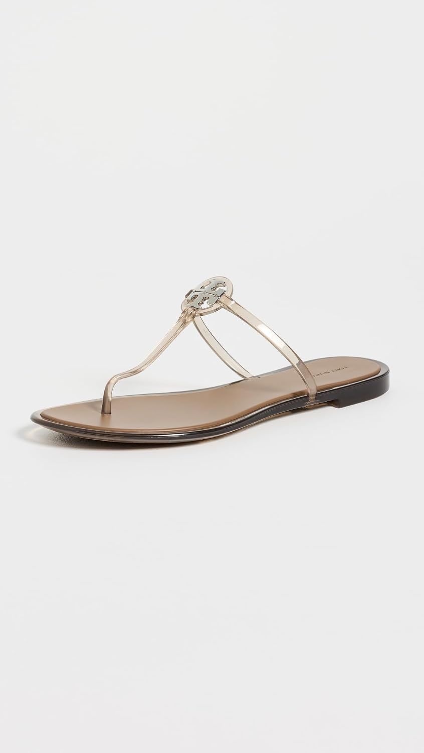 image:imageTory Burch Womens Mini Miller Flip FlopsTransparent Almond Flour