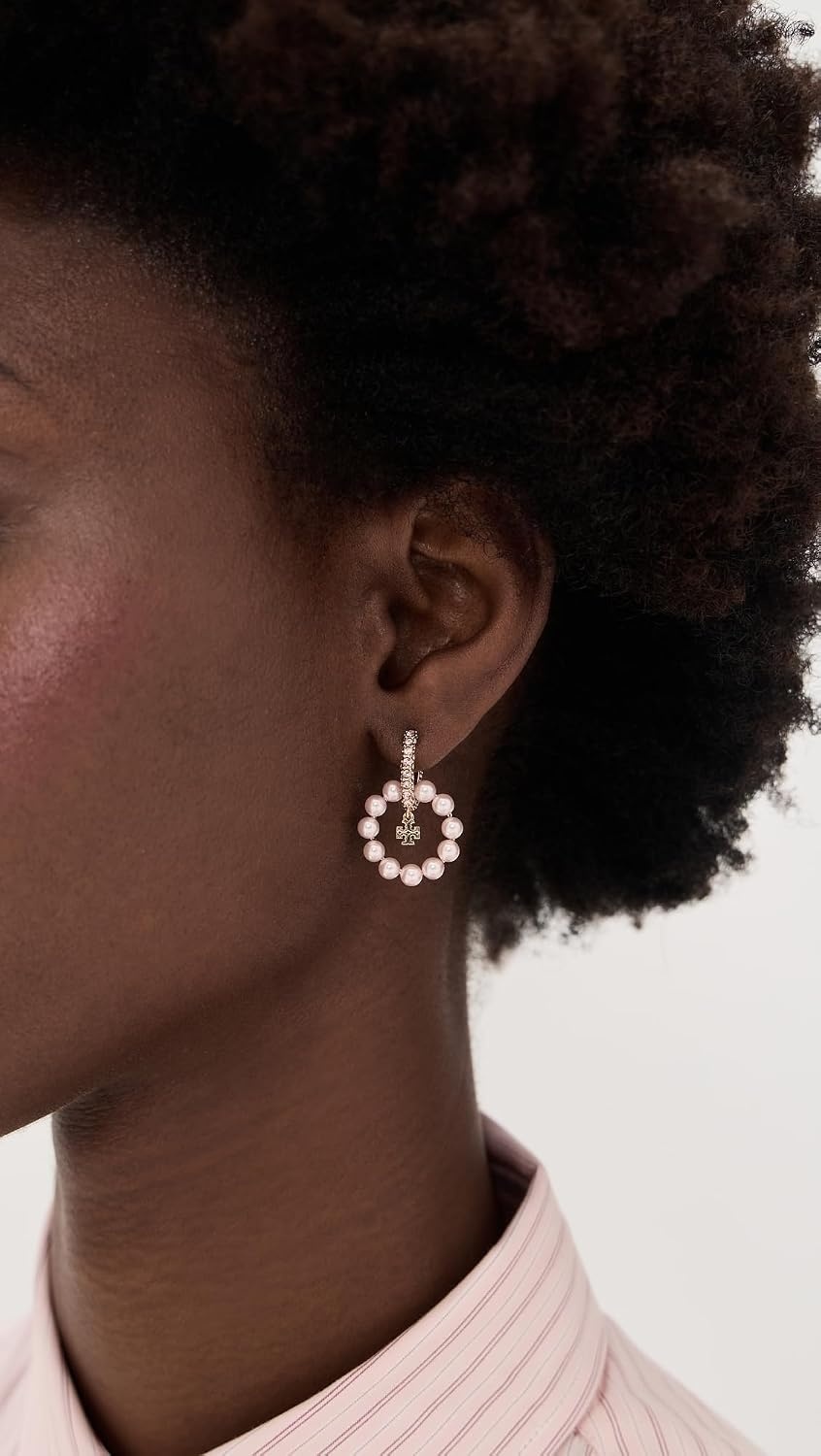 image:imageTory Burch Womens Moondance Pearl Hoop EarringsPink