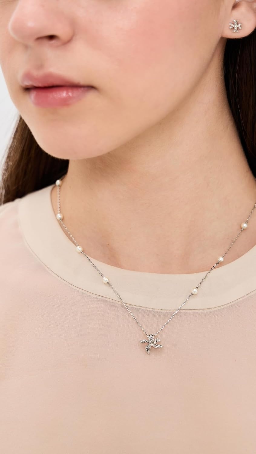 image:imageTory Burch Womens Moondance Pendant and Earrings Gift SetTory Silver Pearl