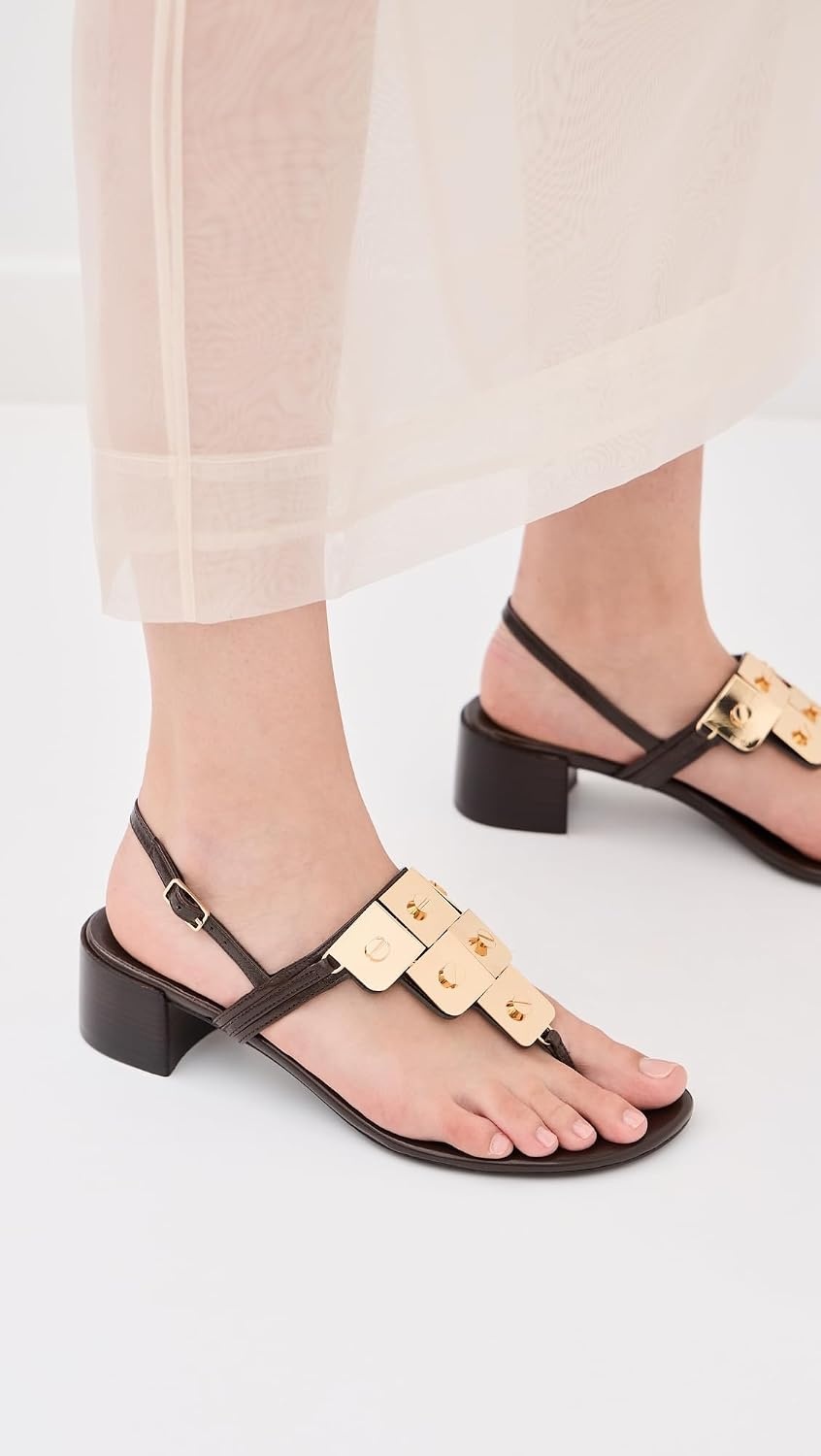 image:imageTory Burch Womens Multi Screw Heeled SandalsDark Cocoa