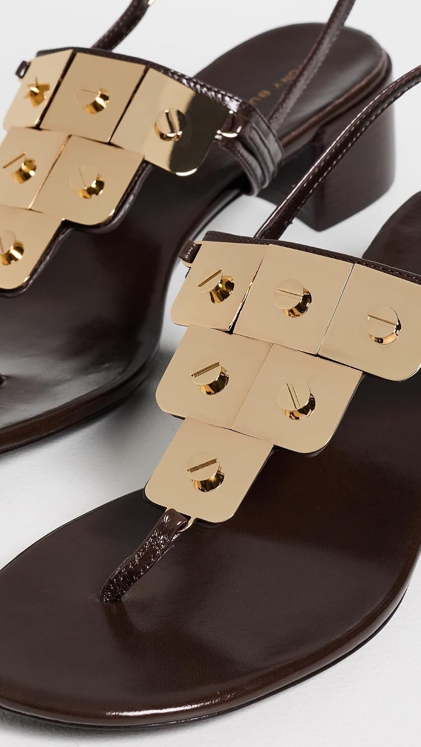 image:imageTory Burch Womens Multi Screw Heeled SandalsDark Cocoa