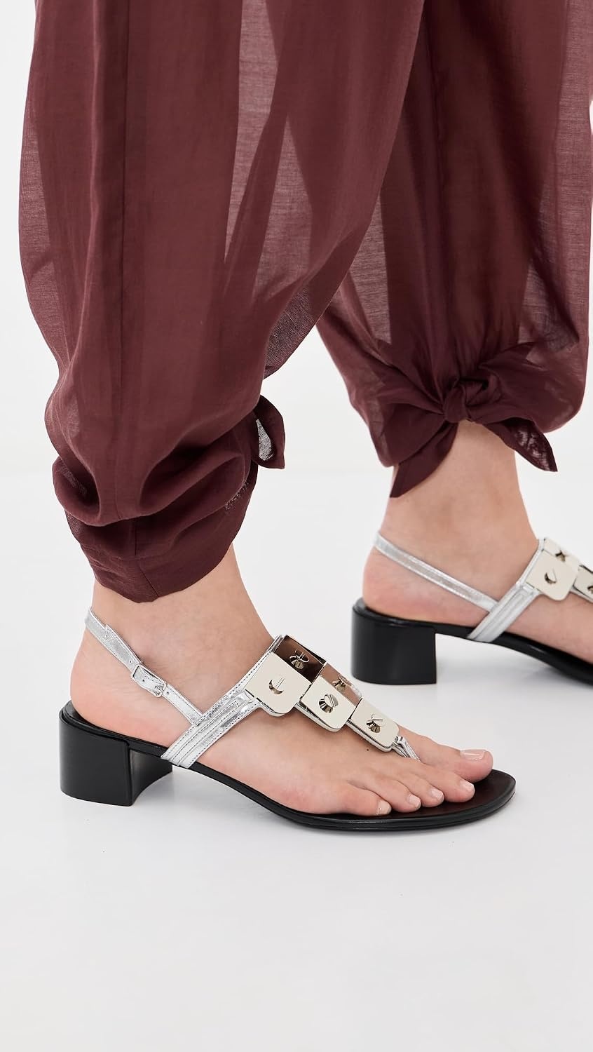 image:imageTory Burch Womens Multi Screw Heeled SandalsSilver