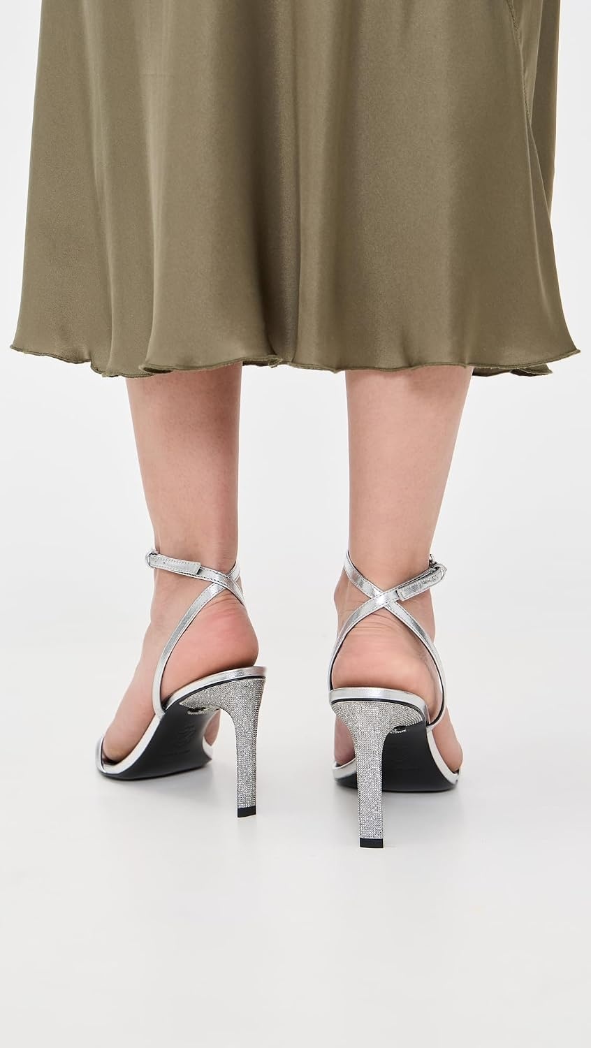 image:imageTory Burch Womens Pave Heeled Sandals 90mmSilver