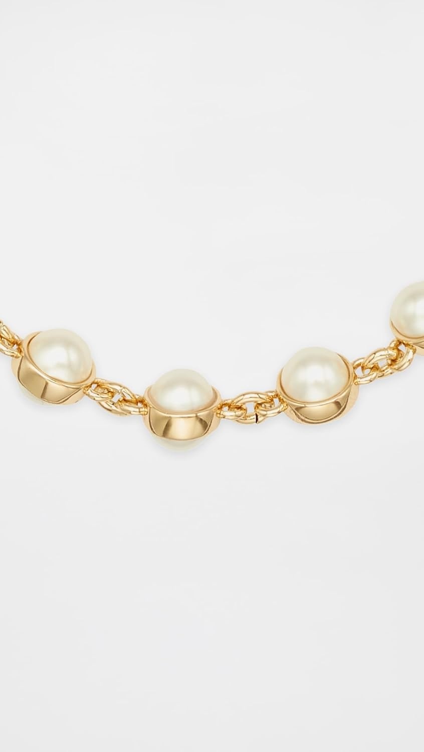 image:imageTory Burch Womens Pearl BraceletLight BrassIvory