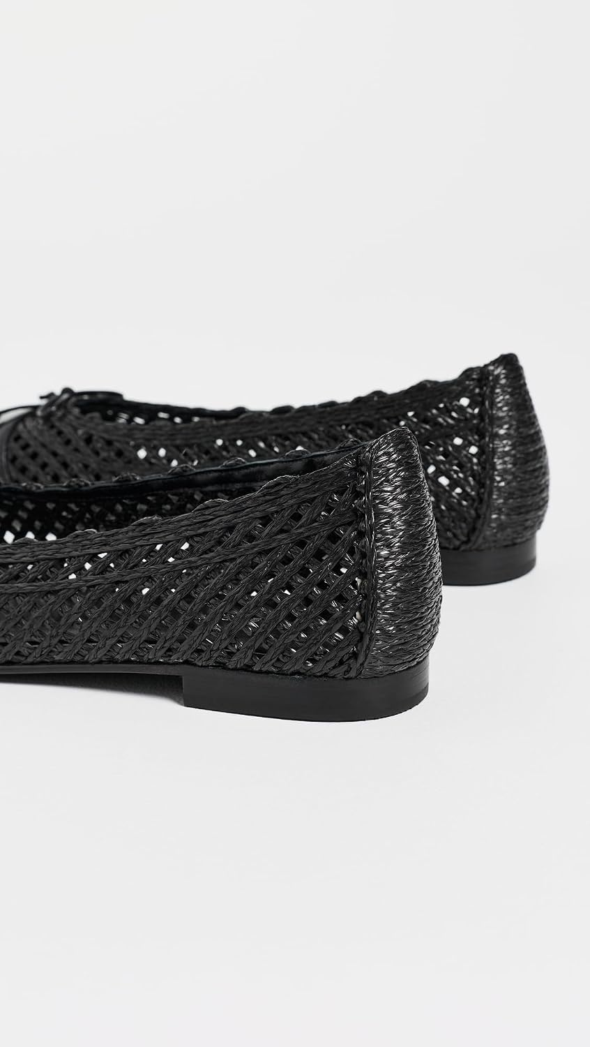 image:imageTory Burch Womens Raffia Ballet FlatsBlackBlack