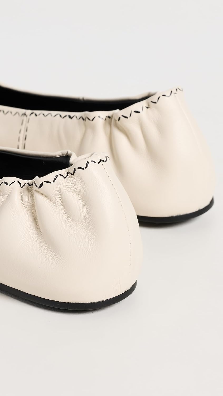 image:imageTory Burch Womens Reva Travel Ballet FlatsNew Cream