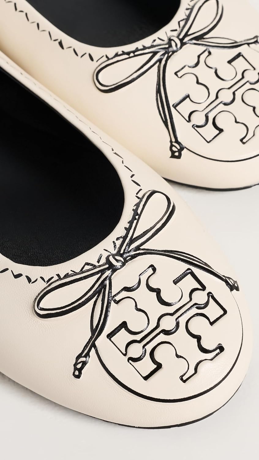image:imageTory Burch Womens Reva Travel Ballet FlatsNew Cream