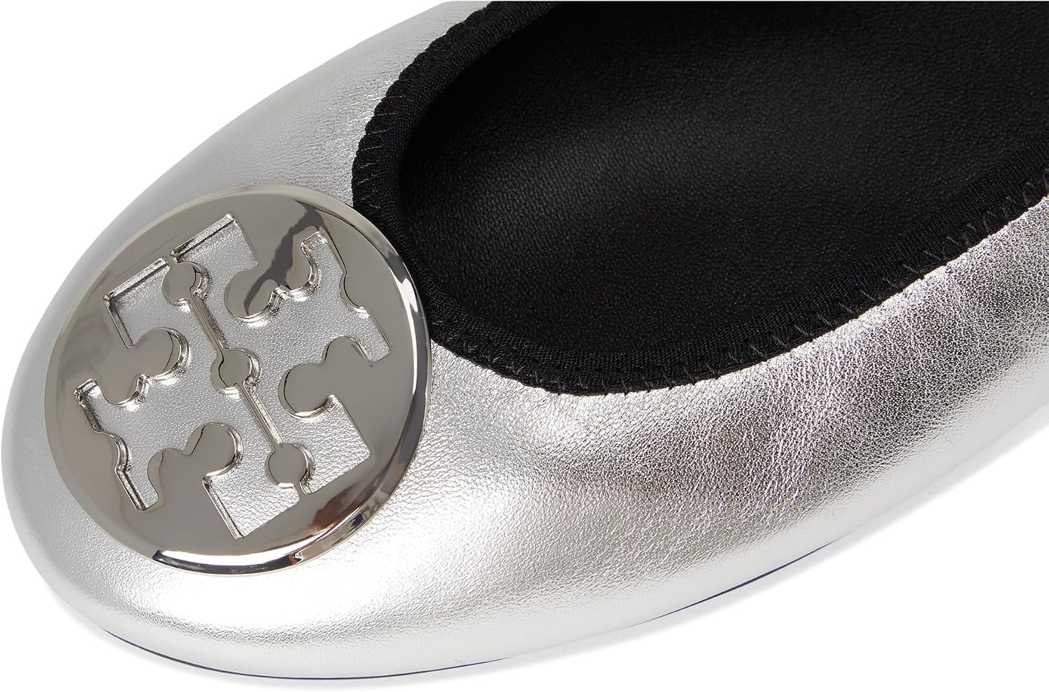 image:imageTory Burch Womens Reva Travel Ballet FlatsSilver
