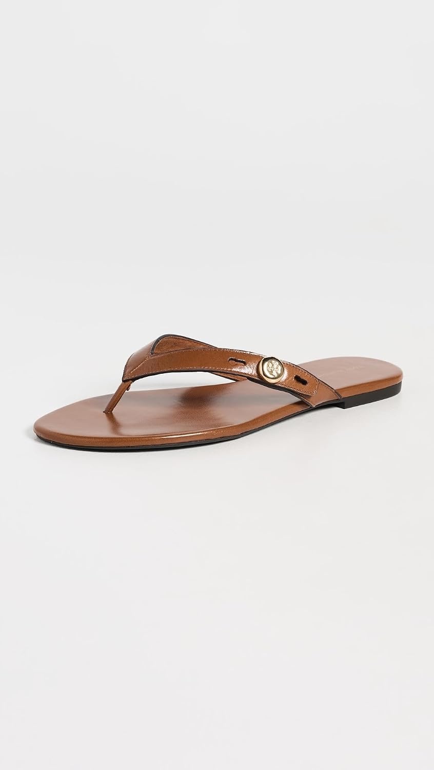 image:imageTory Burch Womens Romy Flip FlopsClassic Cuoio