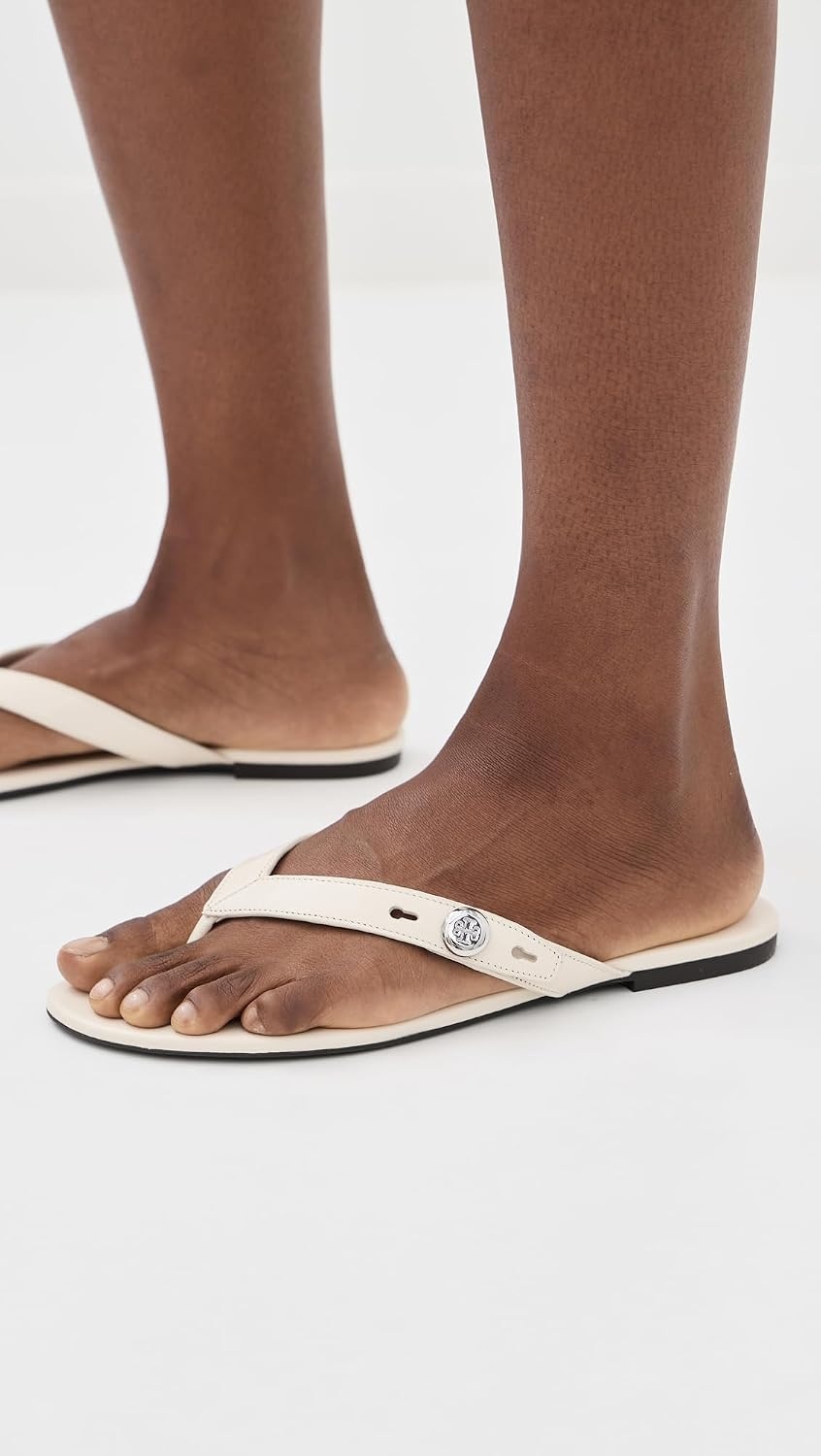 image:imageTory Burch Womens Romy Flip FlopsLight Cream