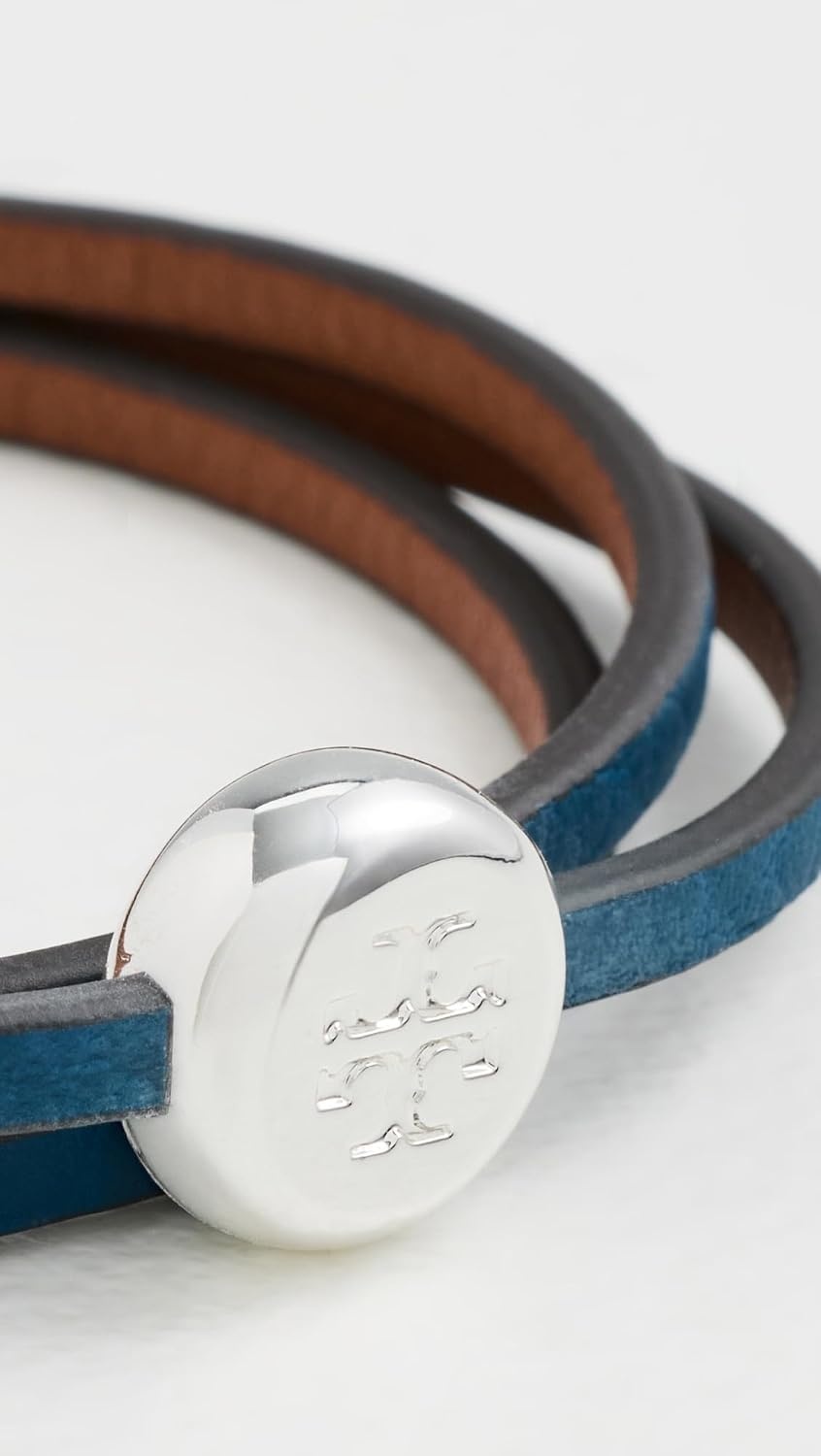 image:imageTory Burch Womens Romy MultiStand BraceletLight SilverTundra Blue
