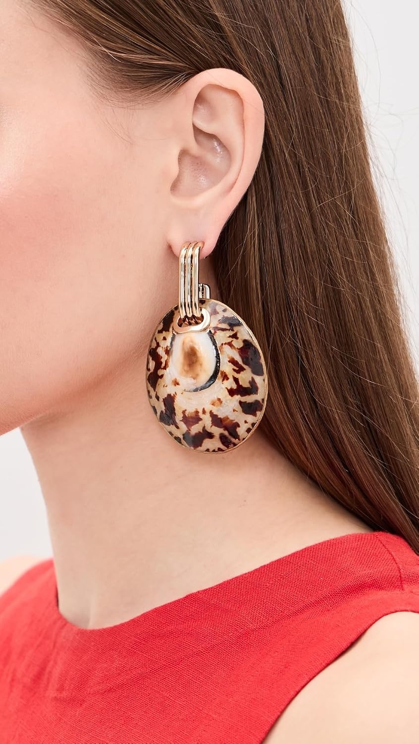 image:imageTory Burch Womens Shell Drop EarringLight Brass