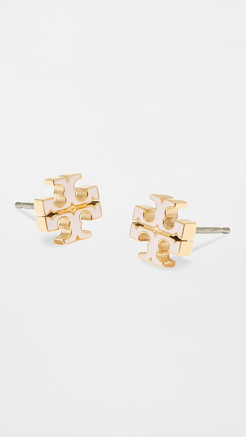 image:imageTory Burch Womens Small Icon Enamel Stud EarringsPink Snow