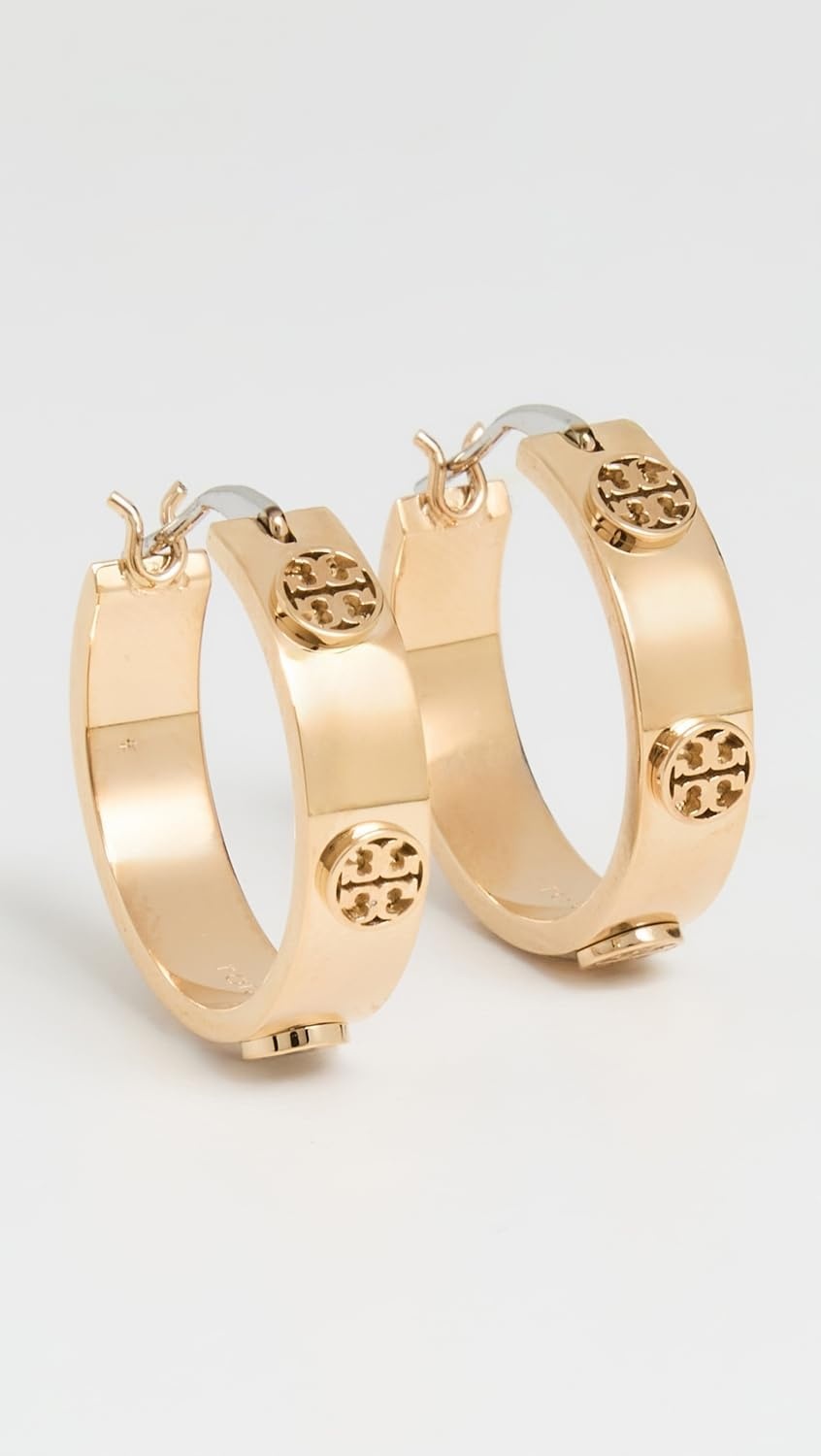 image:imageTory Burch Womens Small Miller Stud Hoop EarringsTory Gold