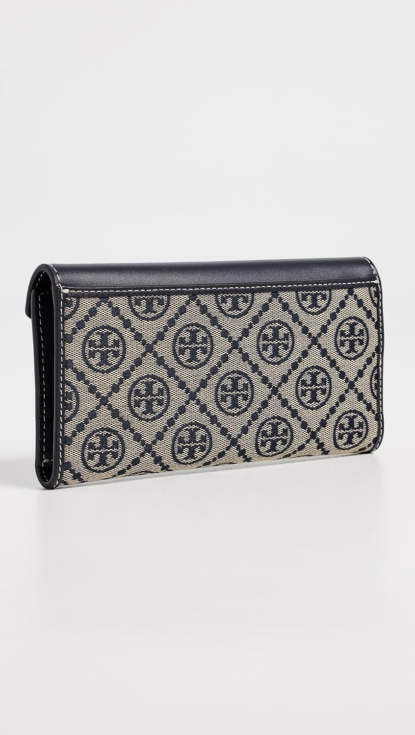 image:imageTory Burch Womens T Monogram Envelope Long Wallet Tory Navy One SizeTory Navy