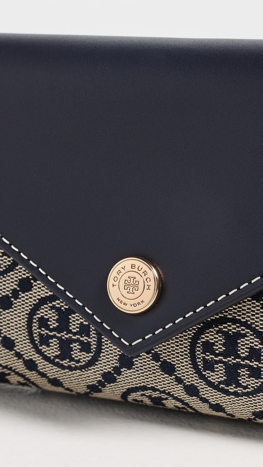 image:imageTory Burch Womens T Monogram Envelope Long Wallet Tory Navy One SizeTory Navy