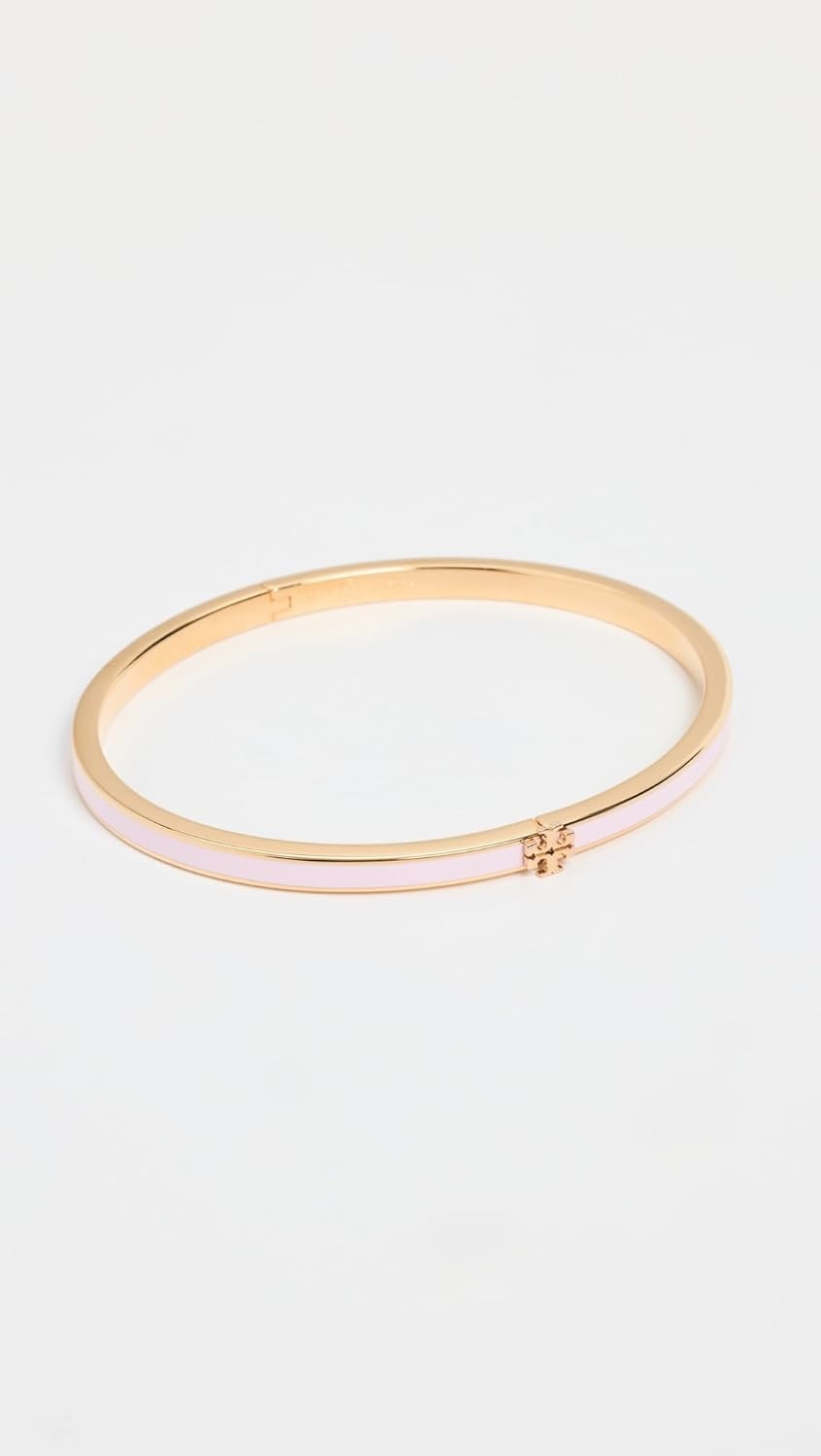 image:imageTory Burch Womens Thin Icon Enamel BraceletTory GoldPink Snow