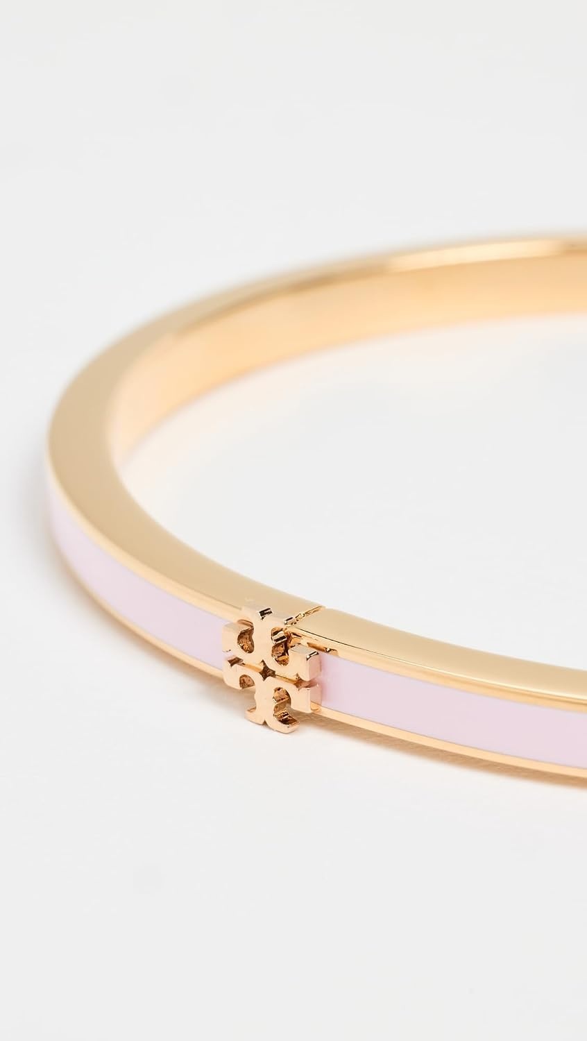 image:imageTory Burch Womens Thin Icon Enamel BraceletTory GoldPink Snow