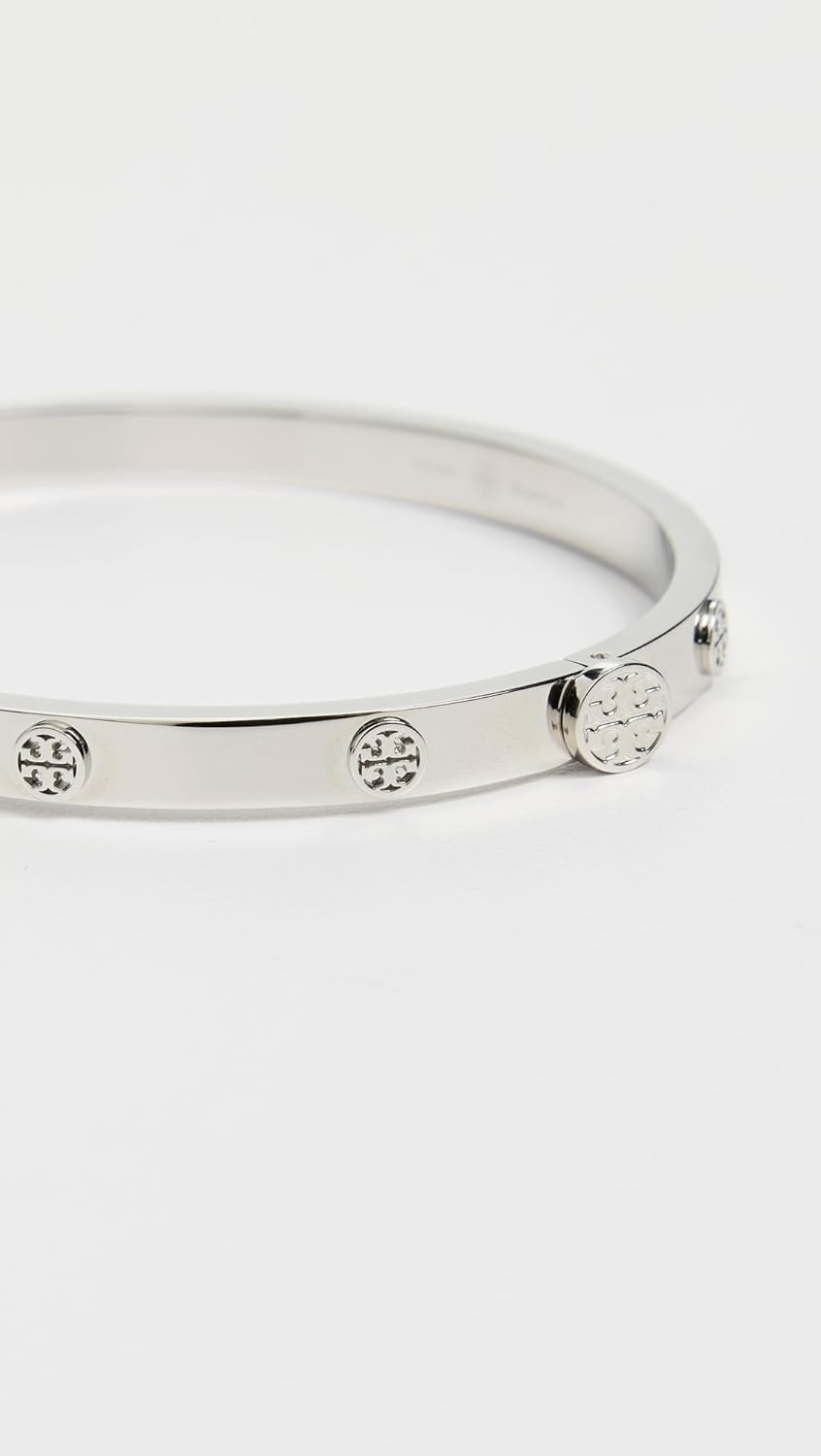 image:imageTory Burch Womens Thin Icon Hinge BraceletTory Silver