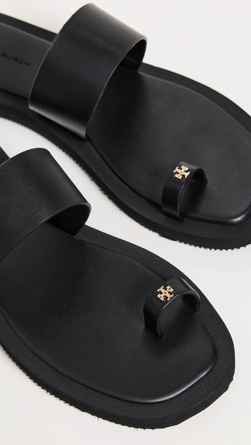 image:imageTory Burch Womens Toe Ring Flip FlopsPerfect BlackPerfect Black