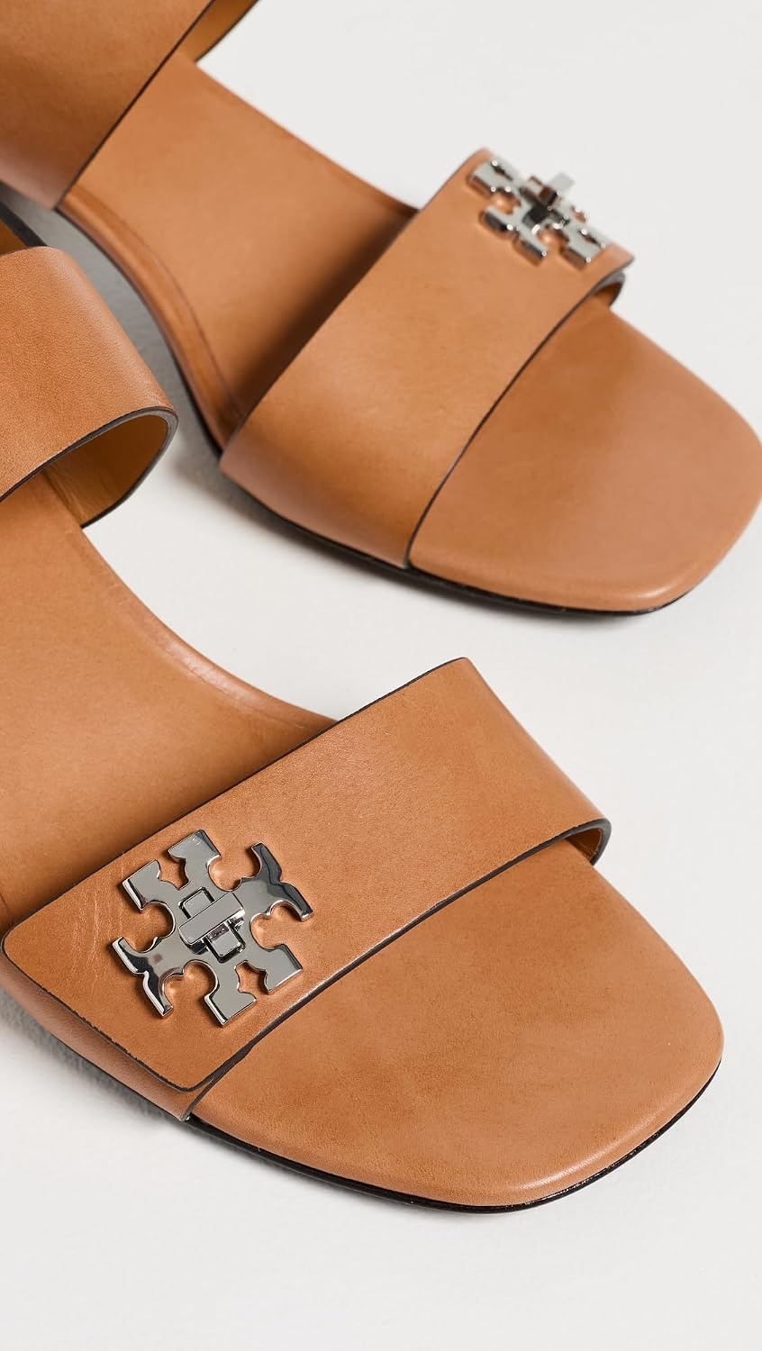 image:imageTory Burch Womens Turnlock Heel SandalsCamello