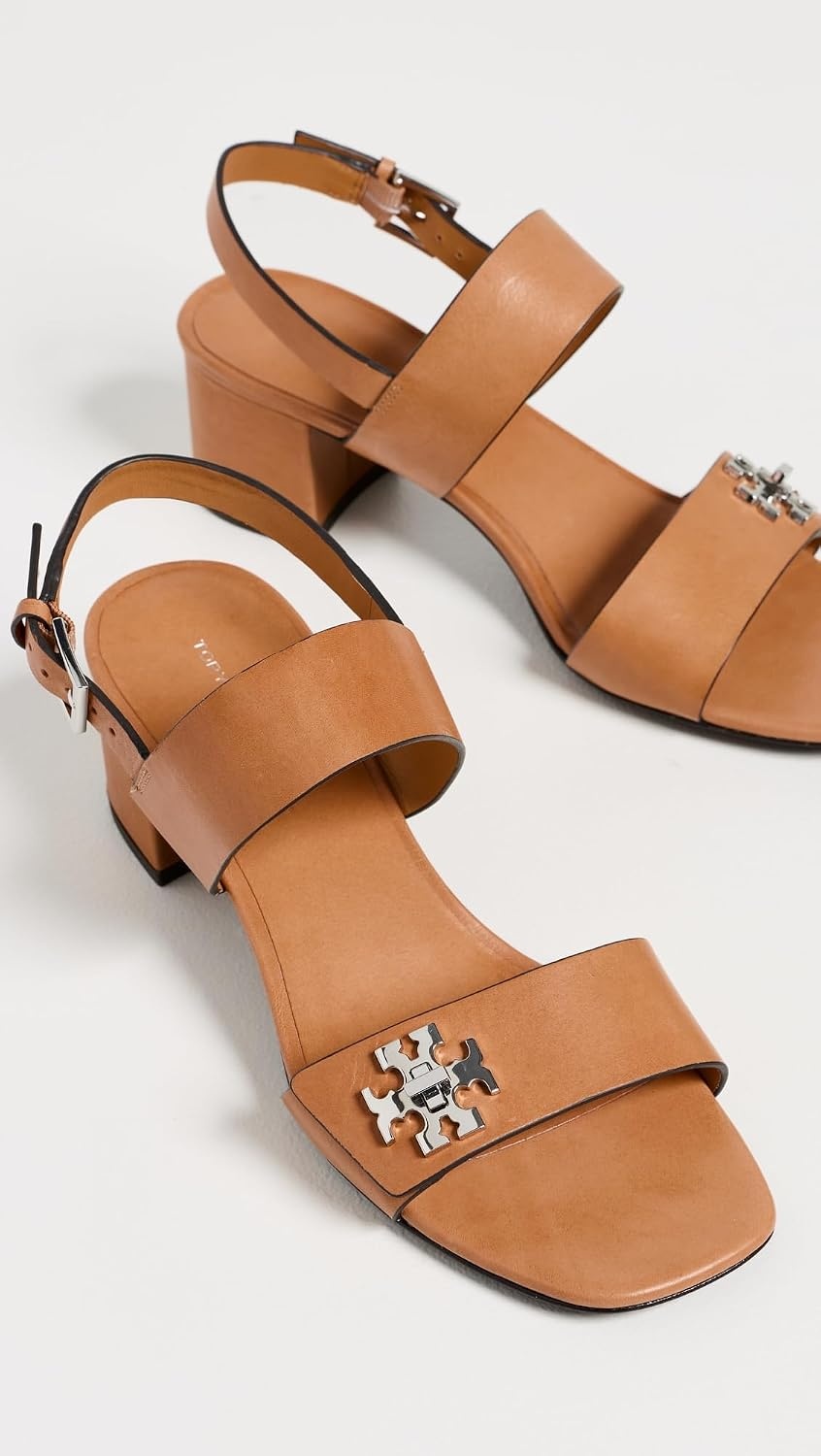 image:imageTory Burch Womens Turnlock Heel SandalsCamello
