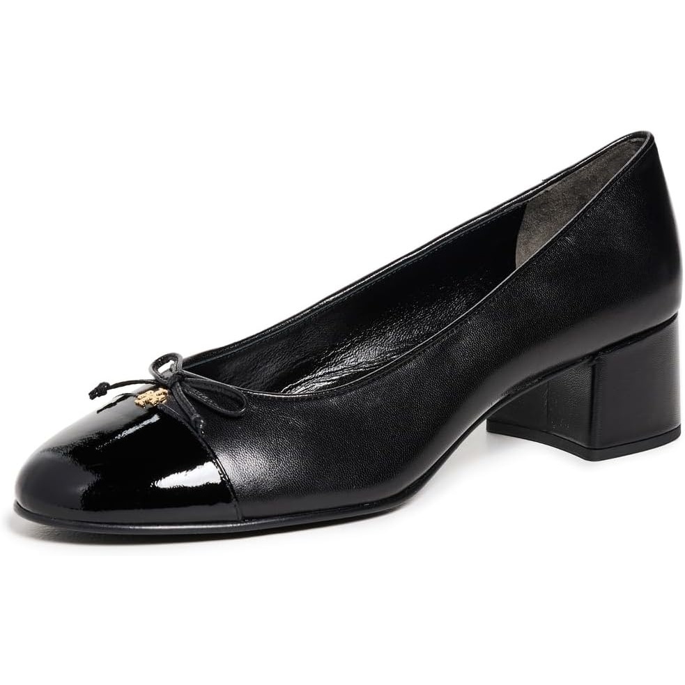 image:imageTory Burch Womens 45mm Cap Toe PumpsPerfect BlackPerfect Black