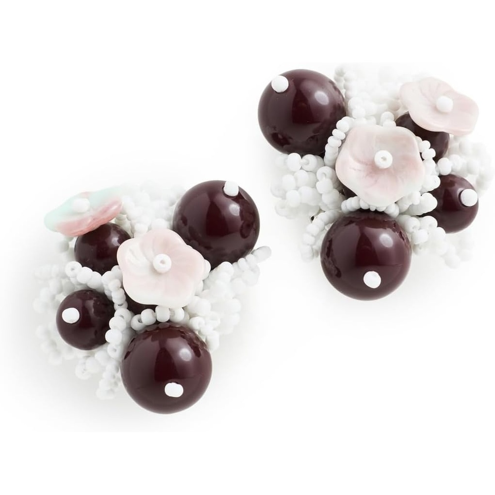 image:imageTory Burch Womens Beaded Cluster EarringsTory Silver