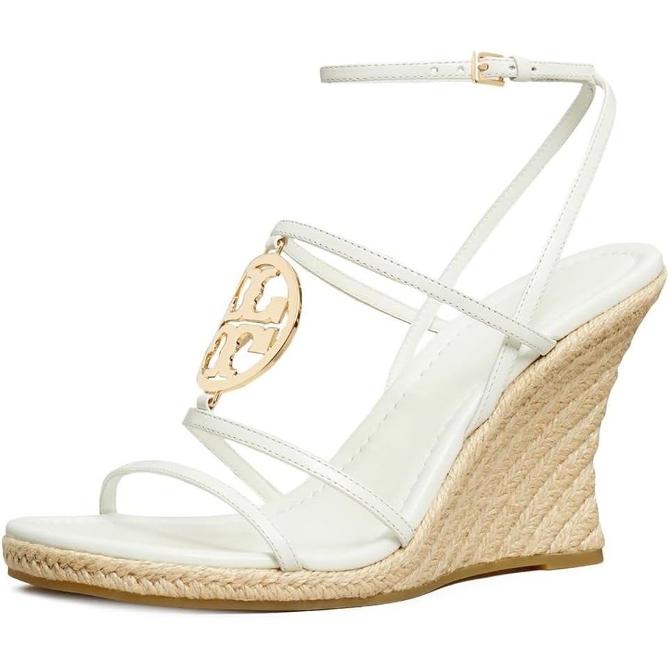 image:imageTory Burch Womens Capri Miller Espadrille Wedges 85mmBlancGold