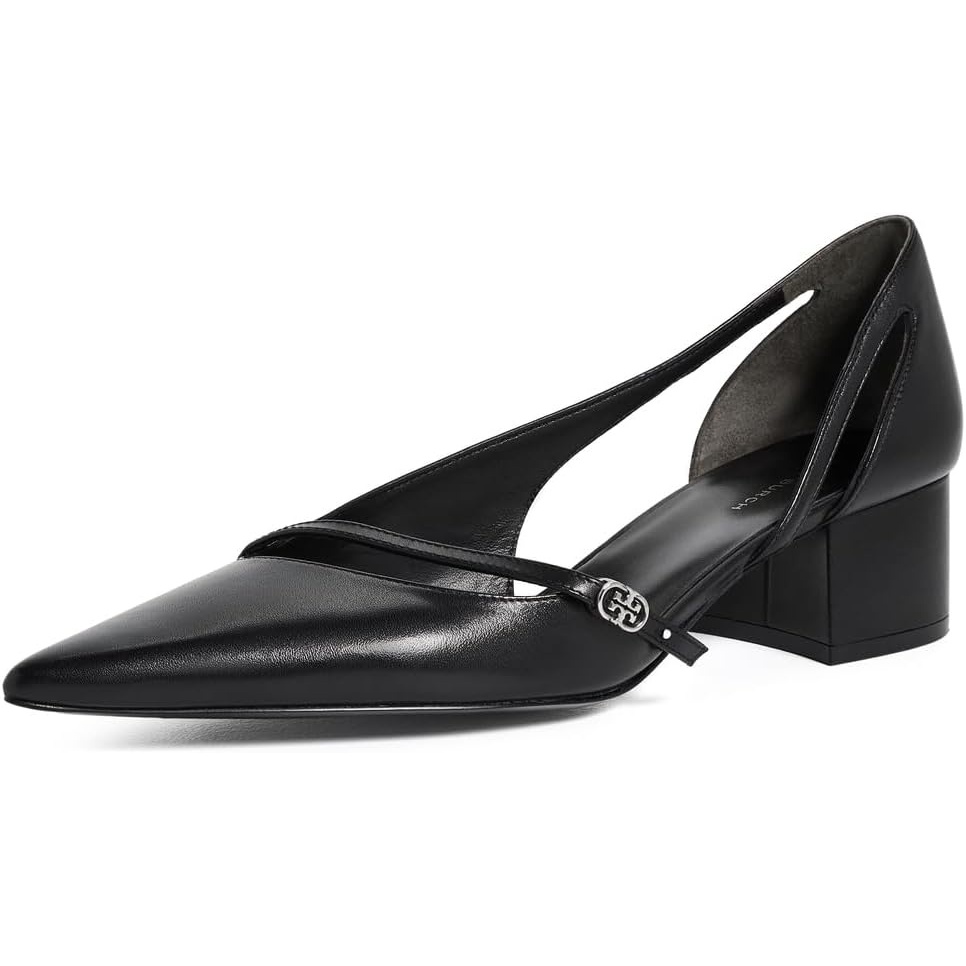 image:imageTory Burch Womens Double T Buckle DOrsay PumpsPerfect Black