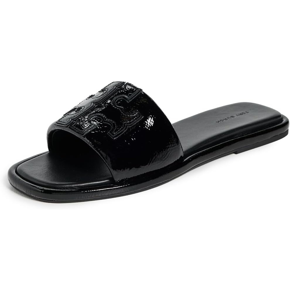 image:imageTory Burch Womens Double T Sport SlidesPerfect Black