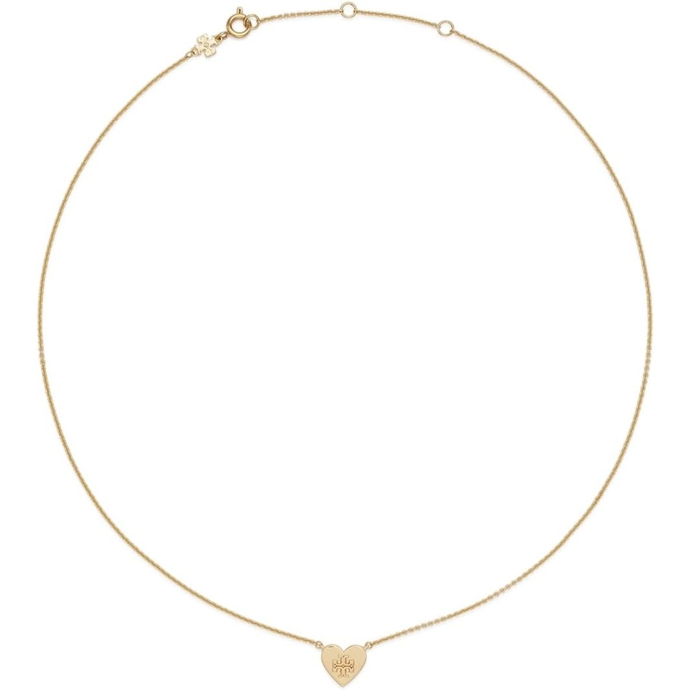 image:imageTory Burch Womens Forget Me Not Heart Pendant NecklaceTory Gold