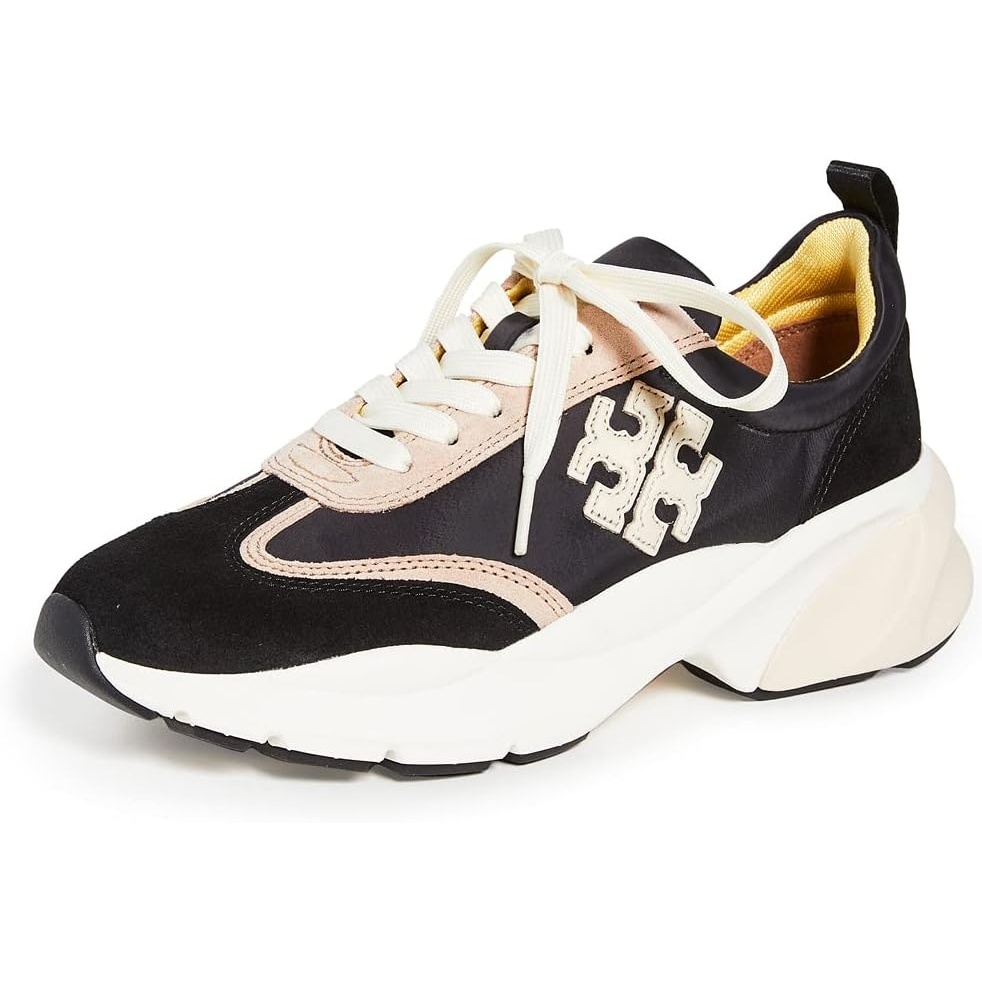 image:imageTory Burch Womens Good Luck TrainersBlackCreamBlack
