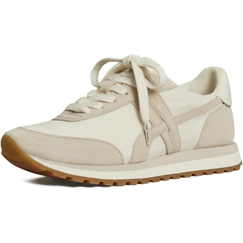 image:imageTory Burch Womens Hank Wedge SneakersNew IvoryCalcareTitanium