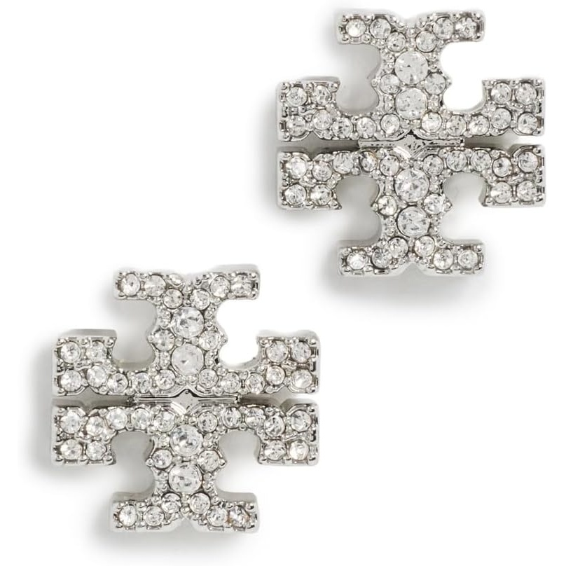 image:imageTory Burch Womens Icon Pav Stud EarringsTory Silver  Crystal