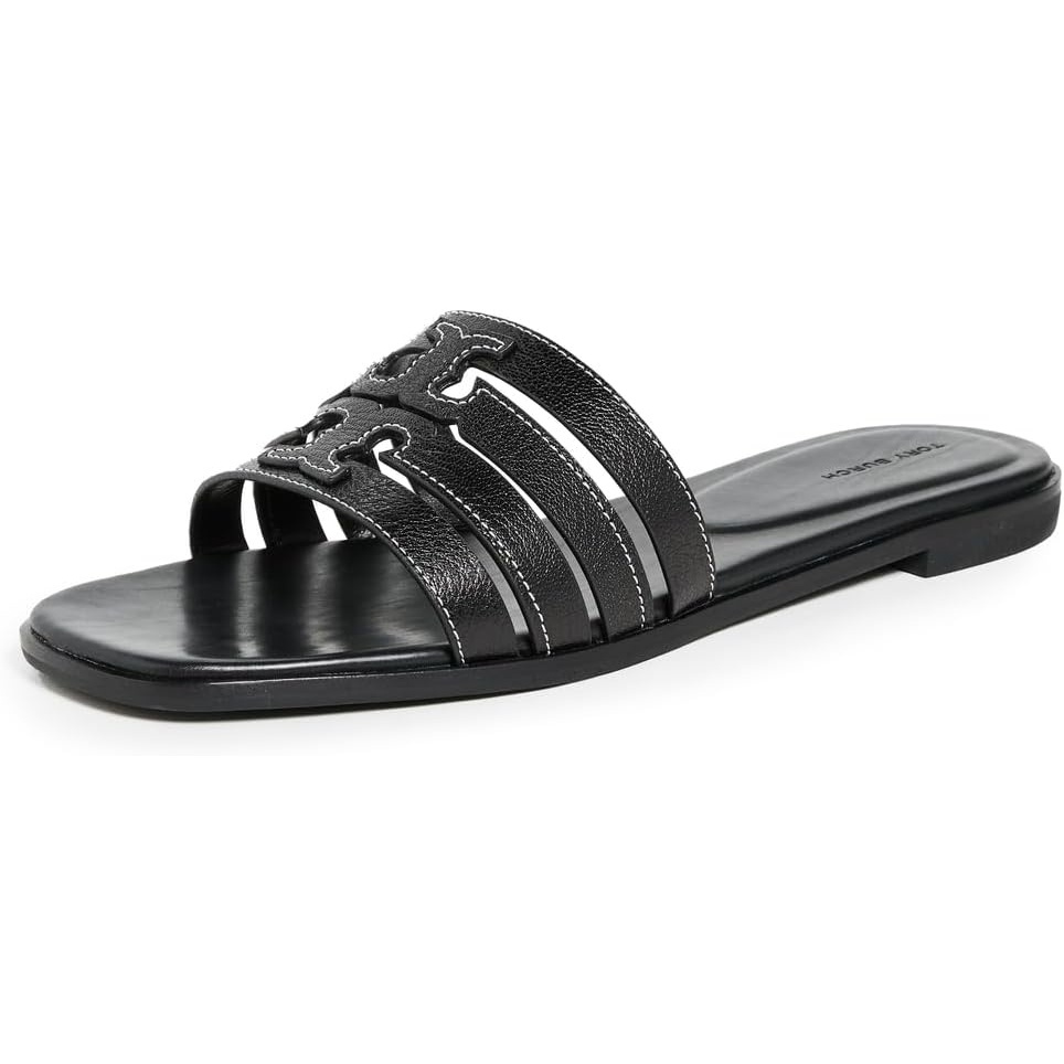 image:imageTory Burch Womens Ines Cage SlidesPerfect BlackPerfect Black