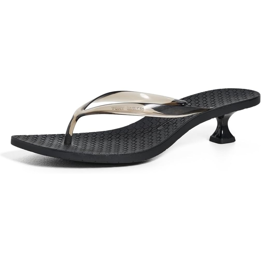 image:imageTory Burch Womens Jelly Heel Flip Flops 40mmBlackBlack