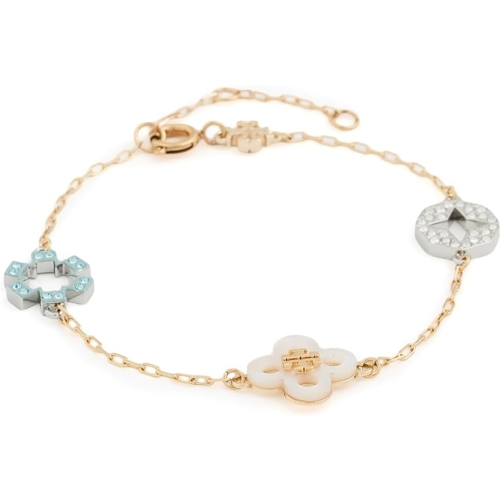image:imageTory Burch Womens Kira Clover BraceletTory GoldMulti
