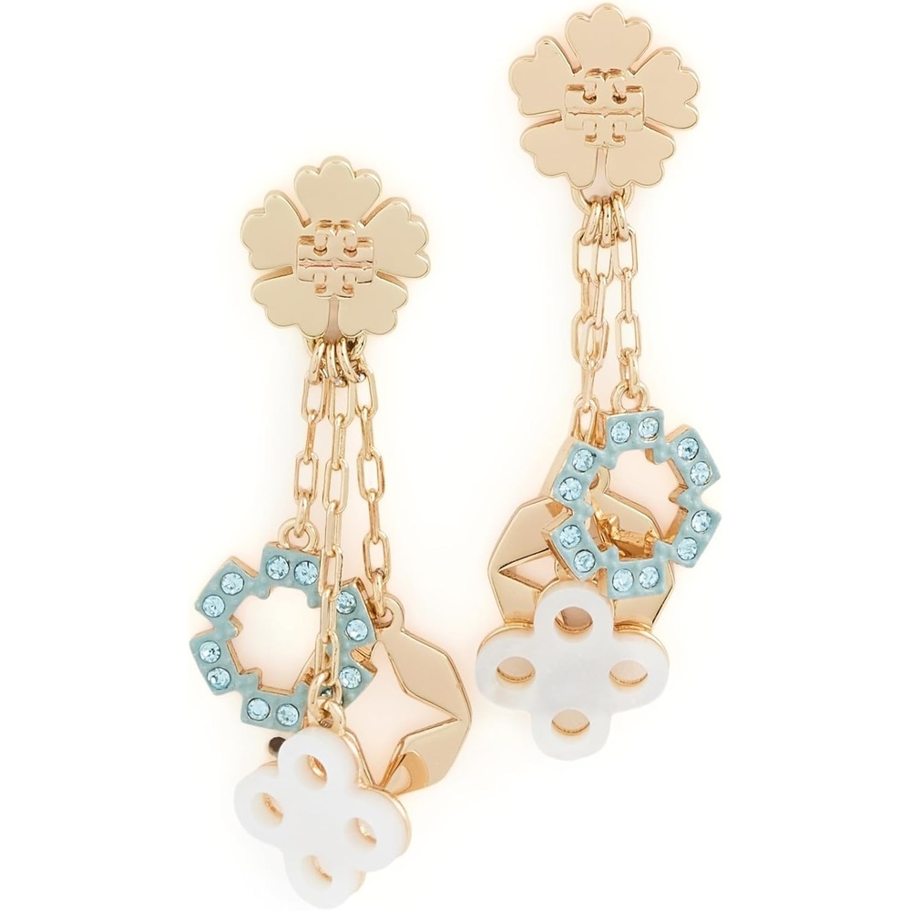 image:imageTory Burch Womens Kira Clover Chain EarringsMulti