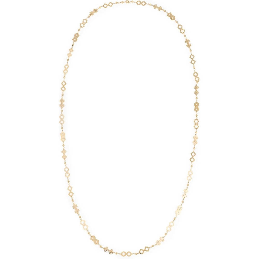 image:imageTory Burch Womens Kira Clover Long Beaded NecklaceTory Gold